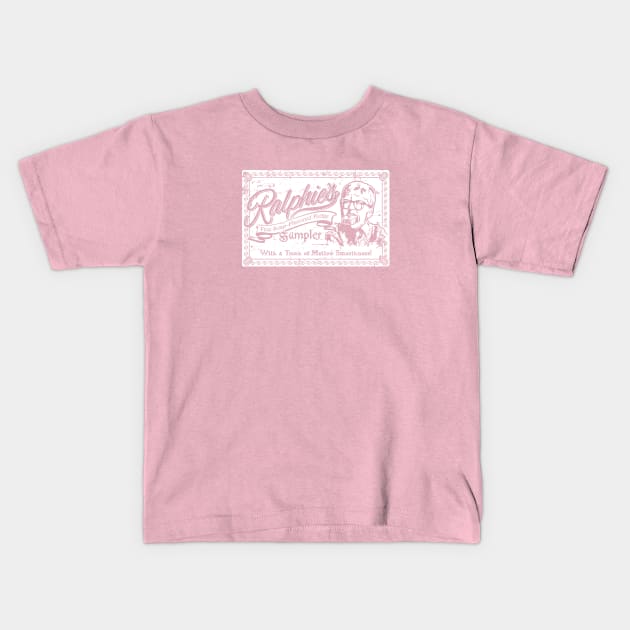 Ralphie's Fine Soap-Flavored Fudge Sampler Kids T-Shirt by SaltyCult